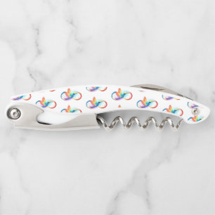 Tire-bouchon Colibri arc-en-ciel avec symbole Infinity