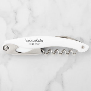 Tire-bouchon Conception de script minimaliste de demoiselle d'h