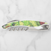 Tire-bouchon Conception en pierre volcanique peinte en jaune pâ (Dos)