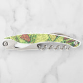 Tire-bouchon Conception en pierre volcanique peinte en jaune pâ (Devant)