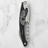 Tire-bouchon Cool Gothique Moitié Crâne Noir et Blanc Grunge (Dos)