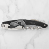 Tire-bouchon Cool Gothique Moitié Crâne Noir et Blanc Grunge (Devant)