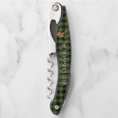 Tire-bouchon Cool noir vert Buffalo Lumberjack Plaid Motif (Devant)