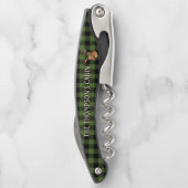 Tire-bouchon Cool noir vert Buffalo Lumberjack Plaid Motif (Dos)
