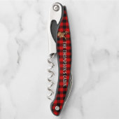 Tire-bouchon Cool rouge noir Buffalo Lumberjack Plaid Motif (Devant)