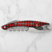 Tire-bouchon Cool rouge noir Buffalo Lumberjack Plaid Motif (Dos)