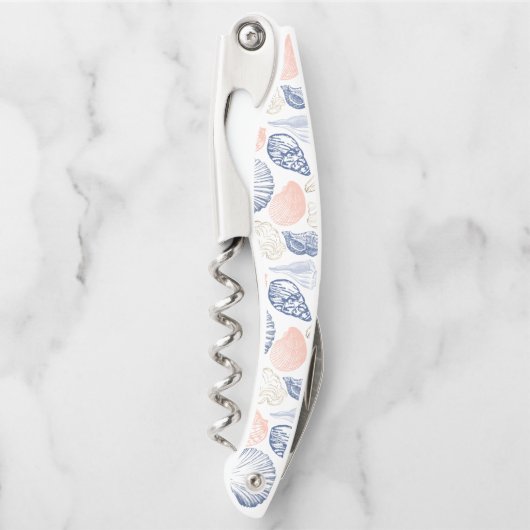 Tire-bouchon Coques d'or bleu rose (Devant)