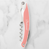 Tire-bouchon Coral Mariage personnalisé Bridesmaid (Devant)