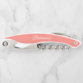 Tire-bouchon Coral Mariage personnalisé Bridesmaid (Devant)