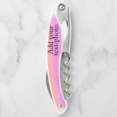 Tire-bouchon Couleur d'eau rose simple personnalisée ajouter le (Dos)