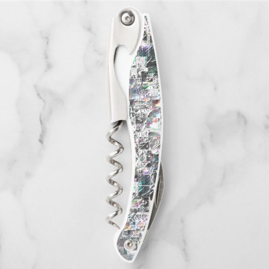 Tire-bouchon Couleur ressemblant à des découpes dvd carrés, mos (Devant)