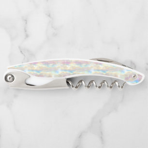 Tire-bouchon Couleurs pastel Motif rayures iridescentes scintil