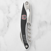 Tire-bouchon Crâne avec fleurs (Dos)