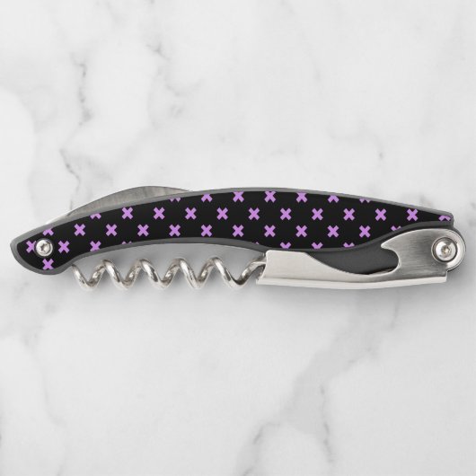 Tire-bouchon Crochets Lilac sur noir (Dos)