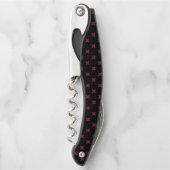 Tire-bouchon Crochets Mulberry sur noir (Devant)