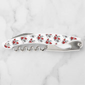Tire-bouchon Croissant mécanique avec roses rouges (Dos)