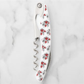 Tire-bouchon Croissant mécanique avec roses rouges (Devant)