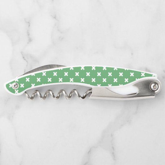 Tire-bouchon Croix blanche sur le vert (Dos)