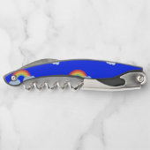 Tire-bouchon Cute arc-en-ciel avec Motif nuages (Dos)