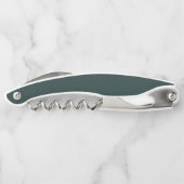 Tire-bouchon Dark Green Modern Script Nom du monogramme (Dos)