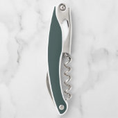 Tire-bouchon Dark Green Modern Script Nom du monogramme (Dos)