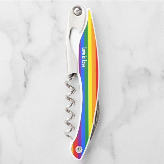 Tire-bouchon de drapeau de fierté d'arc-en-ciel (Devant)