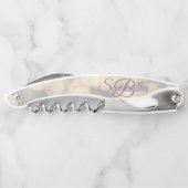 Tire-bouchon de serveur en paillettes à monogramme (Dos)