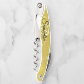 Tire-bouchon de serveur en paillettes à monogramme (Devant)