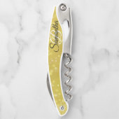 Tire-bouchon de serveur en paillettes à monogramme (Dos)