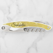 Tire-bouchon de serveur en paillettes à monogramme (Devant)