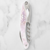 Tire-bouchon de serveur en paillettes à monogramme (Dos)