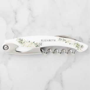 Tire-bouchon de serveur pour mariage avec fleurs b