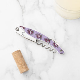 Tire-bouchon de Sommelier - Motif Floral Violet Kurkentrekker