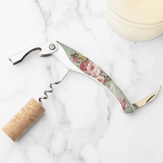 Tire-bouchon Design vintage vert olive Dusty (Devant)