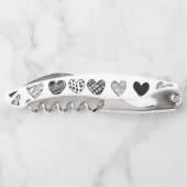 Tire-bouchon Dessin adorable de Black Heart Scribble (Dos)