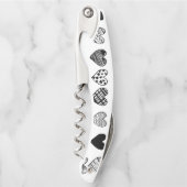 Tire-bouchon Dessin adorable de Black Heart Scribble (Devant)