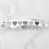 Tire-bouchon Dessin adorable de Black Heart Scribble (Devant)