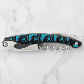 Tire-bouchon Dessin Tourbillon Turquoise