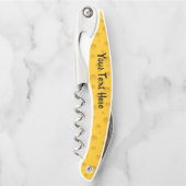 Tire-bouchon Don d'ouvre-vin au chocolat suisse jaune (Devant)