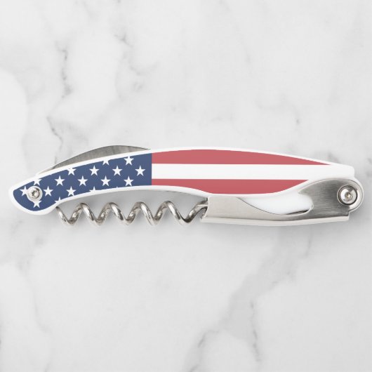 Tire-bouchon Drapeau américain blanc et bleu rouge patriotique (Dos)