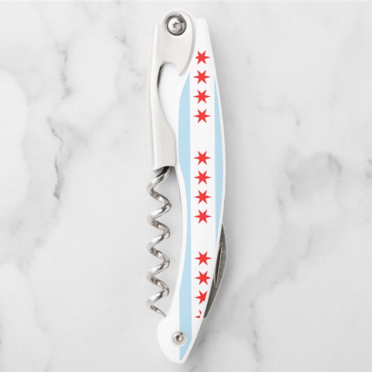 Tire-bouchon Drapeau de Chicago, l'Illinois (Devant)