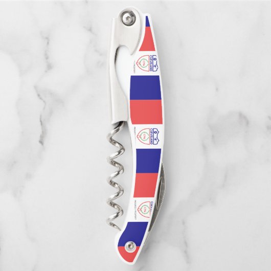 Tire-bouchon Drapeau de Cleveland, vis à vis de Waiter dans l'O (Devant)