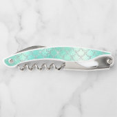 Tire-bouchon Echelle de sirène bleue Jolie Iridescente (Dos)