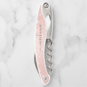 Tire-bouchon Élégant Chic Rose Gold Parties scintillant Blush M (Dos)