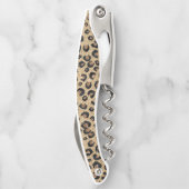 Tire-bouchon Elegant Gold Glitter Black Leopard (Dos)