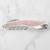 Tire-bouchon Elegant Rose Gold Glitter Black Leopard Print (Dos)