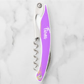 Tire-bouchon Élepée colorée sur le violet (Devant)