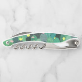 Tire-bouchon Été Vert Turquoise Cactus Gold points Design migno (Dos)