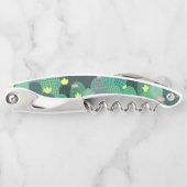 Tire-bouchon Été Vert Turquoise Cactus Gold points Design migno (Devant)