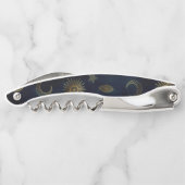 Tire-bouchon Étoiles célestes Blue Gold Sun Moon (Dos)